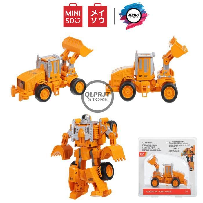 Mainan Edukasi Anak Toy Car Mobil Robot MINISO - 01 Excavator