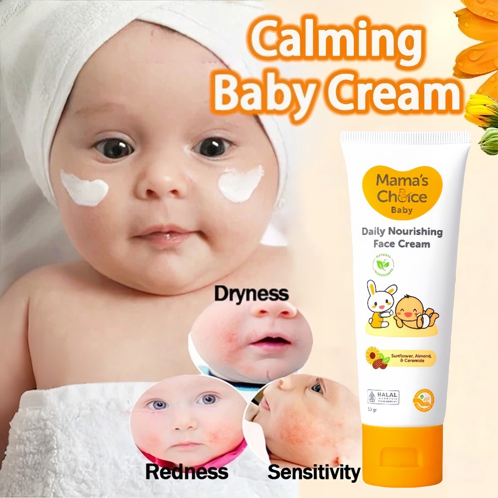 Cream Wajah Bayi | Mama's Choice Baby Daily Nourishing Face Cream / krim wajah bayi / krim pelembab 