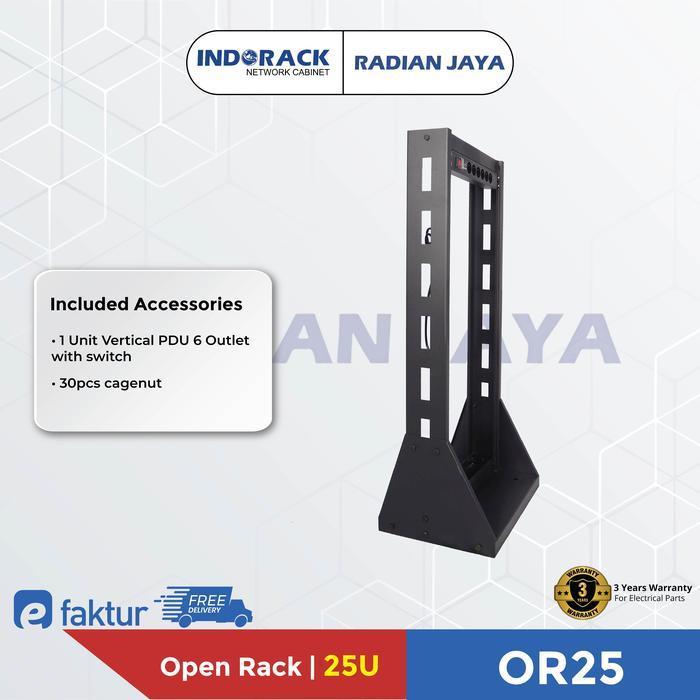 Indorack Open Rack 25U Rack Server 19" OR25 Rak Server 19"