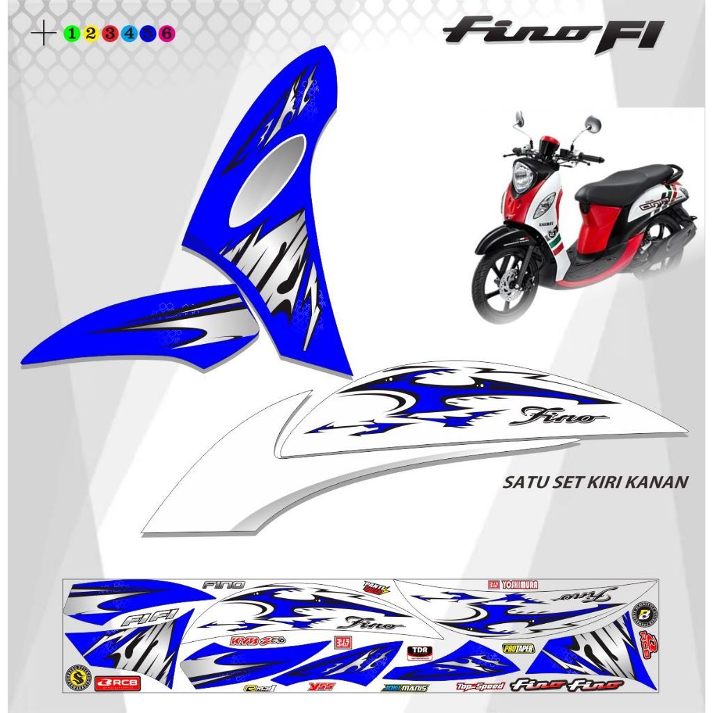 STICKER STRIPING MOTOR FINO VARIASI MOTIP LIS / STRIPING MOTOR FINO VARIASI