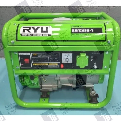 RYU Mesin Genset 1000 Watt RG 1500 - 1 / Gasoline Generator Set