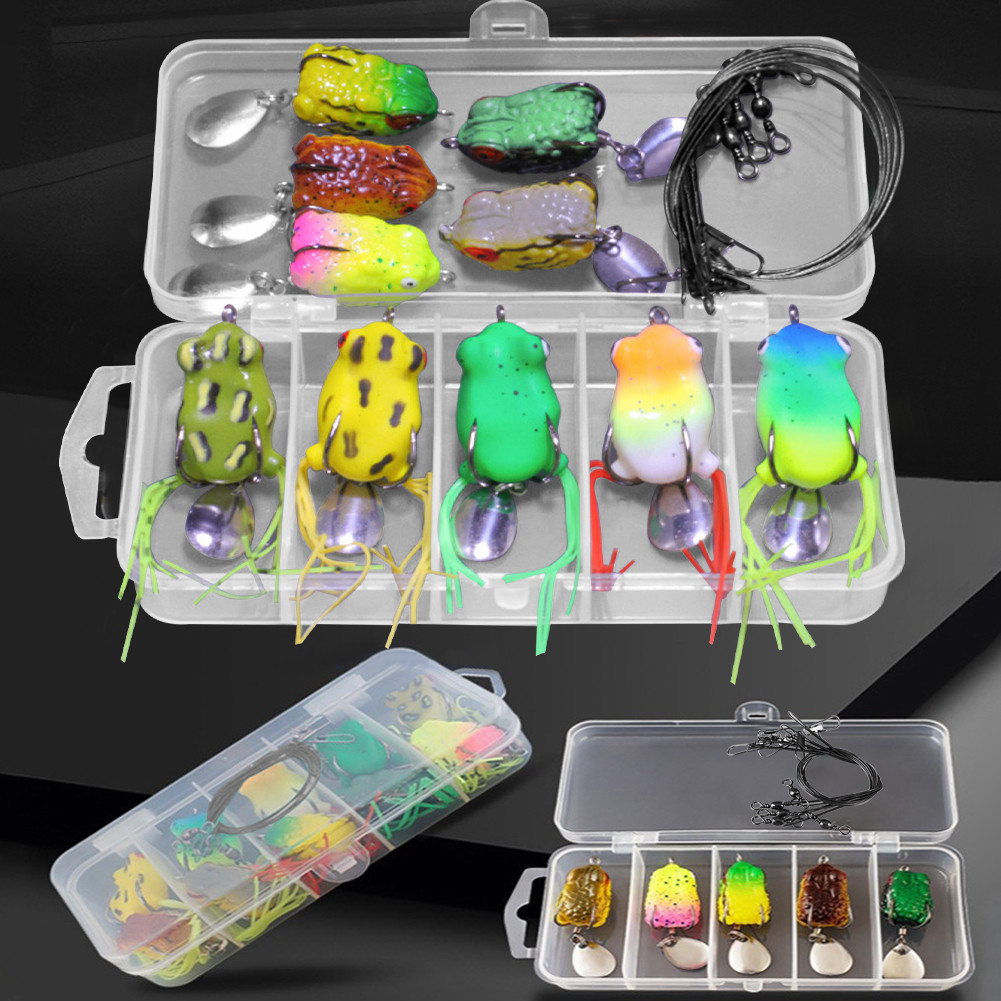 Set Umpan Pancing Karet Lembut Kait Tajam 11/16 pcs untuk Memancing Ikan