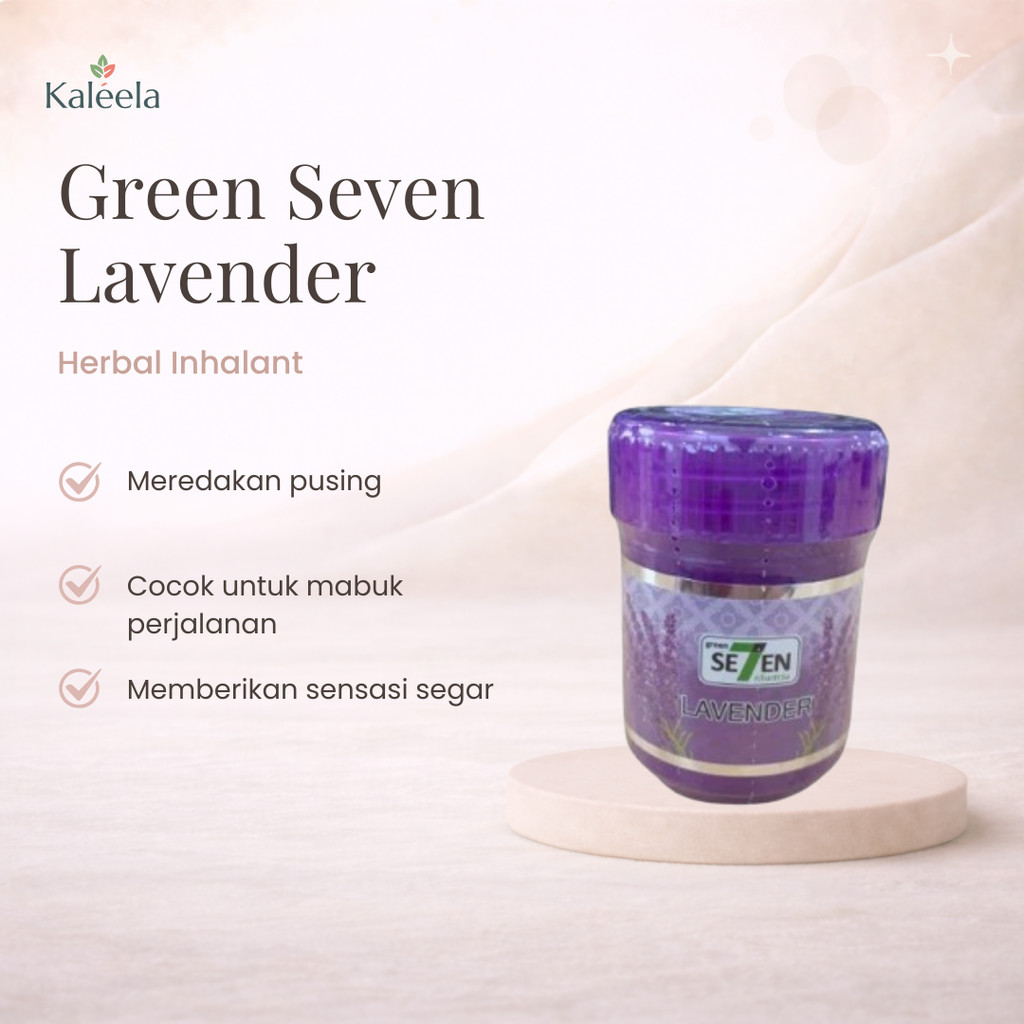 Green Seven Lavender Herbs Inhaler Herbal Inhalant Aroma Perfume Green SE7EN Original Thailand