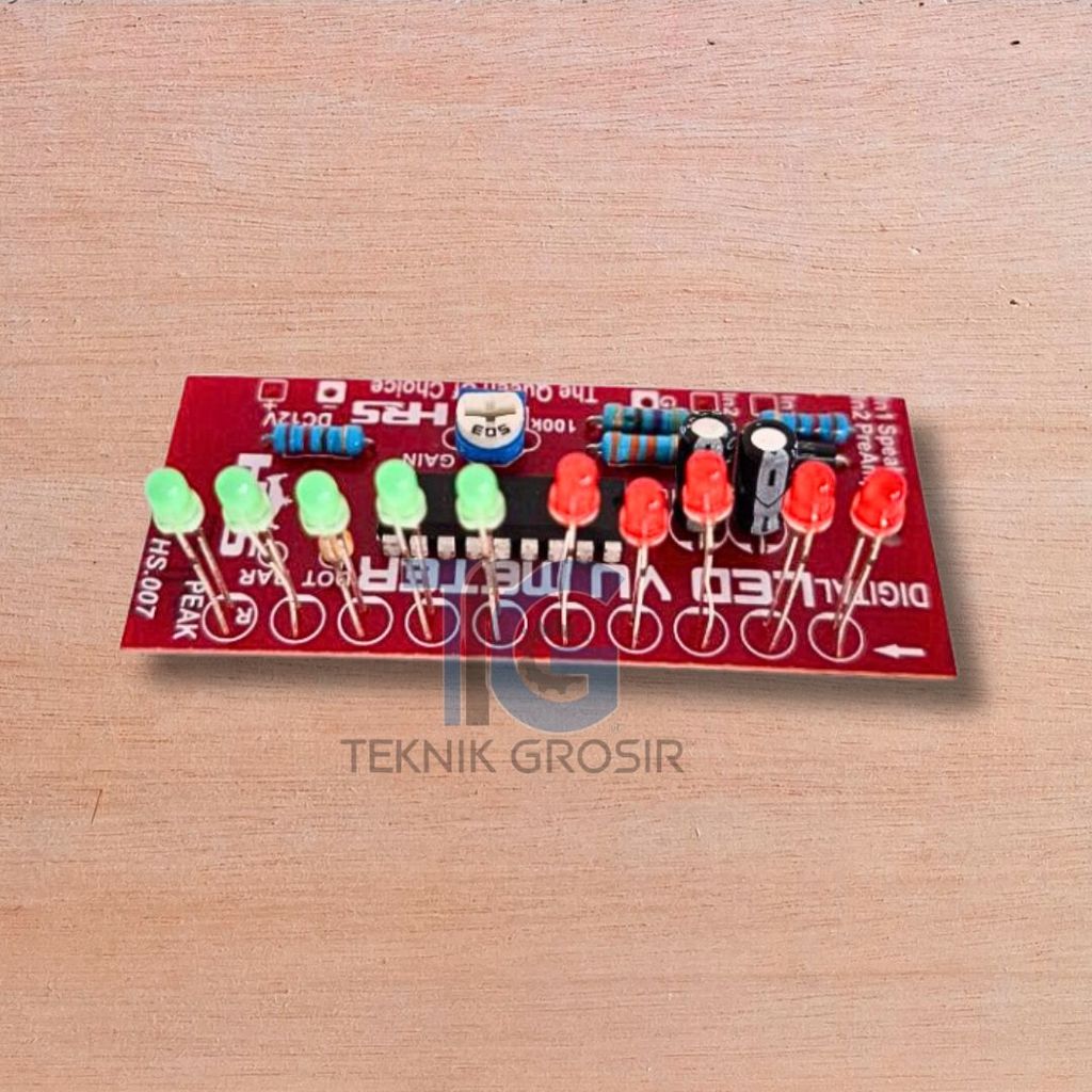 KIT VU Meter LED Digital Display Untuk Amplifier Mixer Project Audio DIY 12VDC