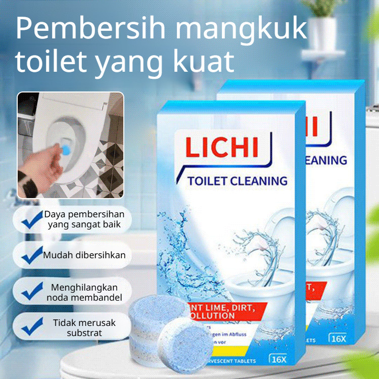 Bersih Kilat Tanpa Gosok  Tablet Pembersih Toilet Premium - Toilet Cleaner/Peluntur Noda/Cairan Toil