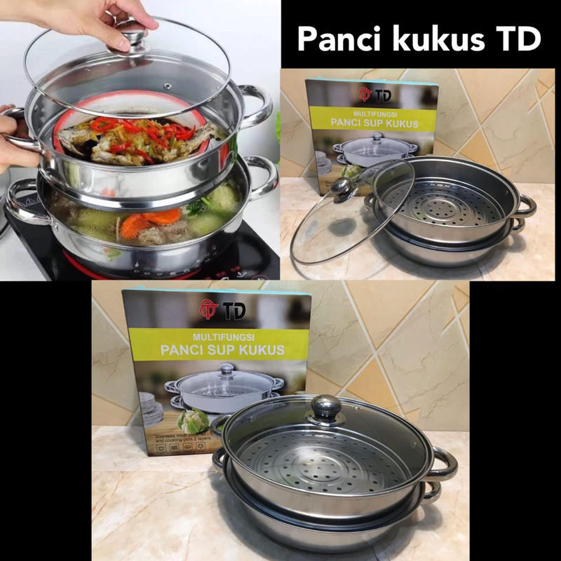 PANCI KUKUS 2Susun// PANCI KUKUS STAINLESS STEEL