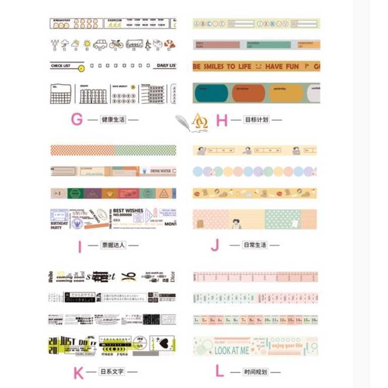 Selotip Kertas Set Warna Warni