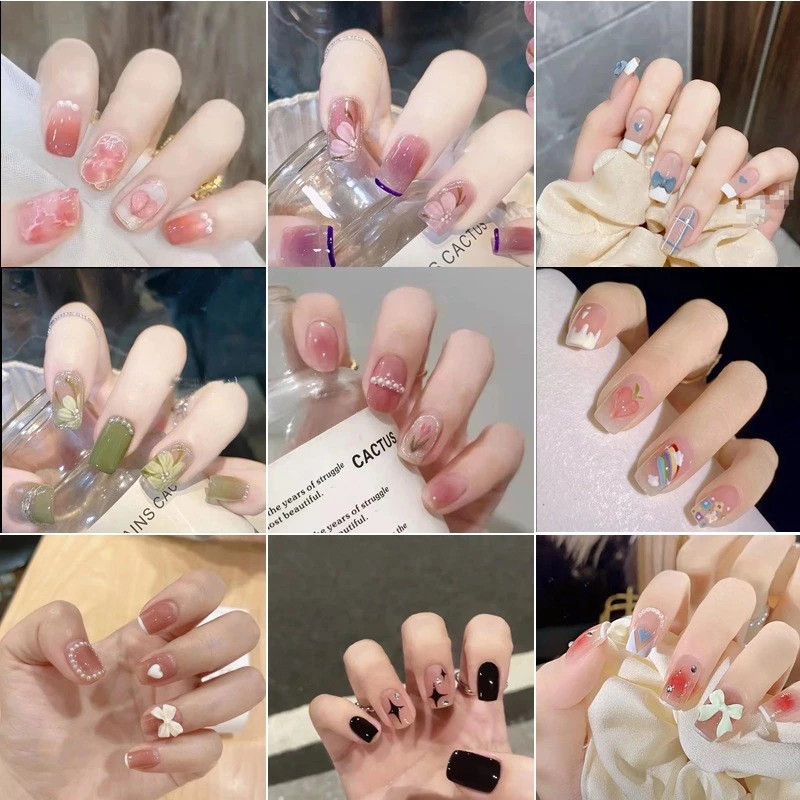 Kuku Palsu 24 Pcs  kuku palsu wedding kuku palsu + lem kuku palsu nail art + lem fake nail kuku nail