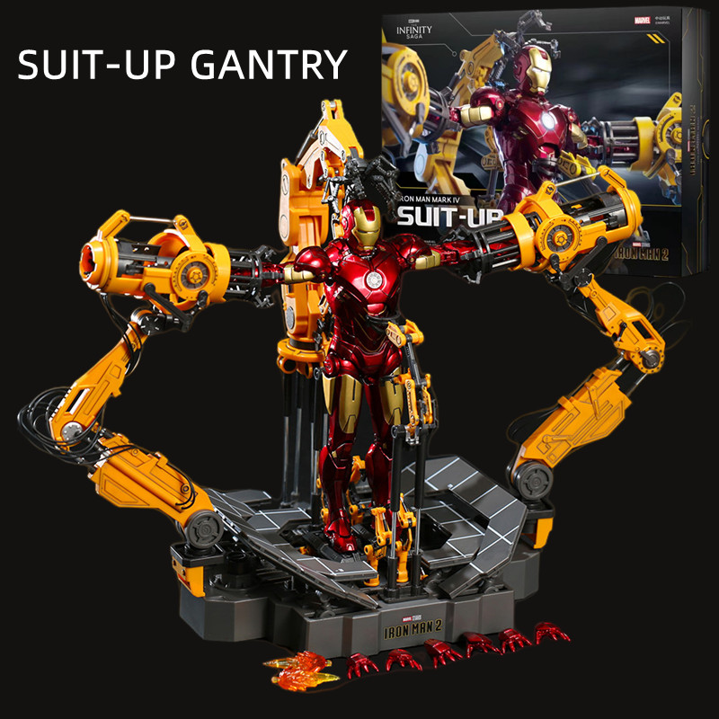 Original Avengers ZD Toy Light version Iron Man Mark3 MK6 Action Figure MK1-7 LED MK85 Suit-up Gantr