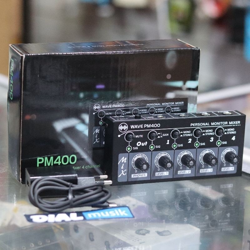 Wave Audio PM400 - 4 Channel Personal Mixer Monitor / PM-400 / PM 400