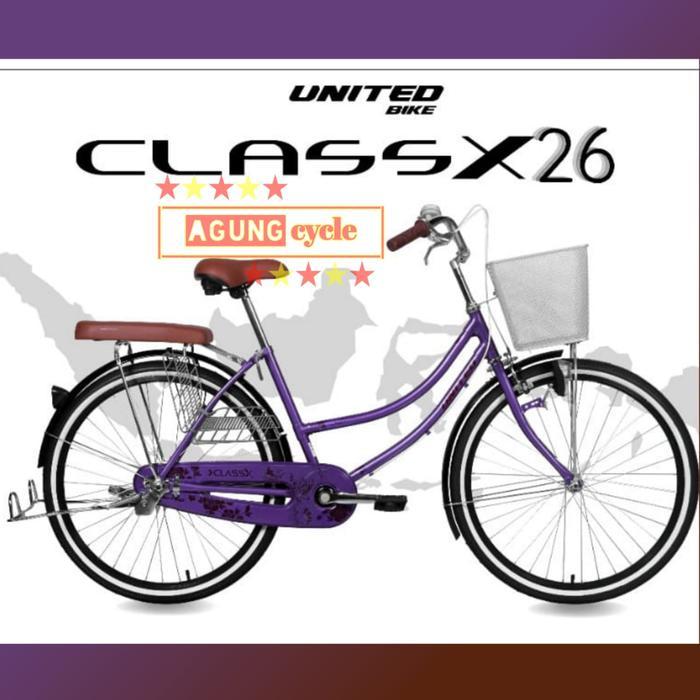 SEPEDA MINI UNITED CLASS X 26 INCH CITYBIKE KERANJANG BONCENGAN DEWASA