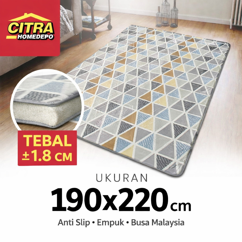 Karpet Busa Malaysia Dragon Size 190x220 | Original, Tebal, Lembut & Anti Slip