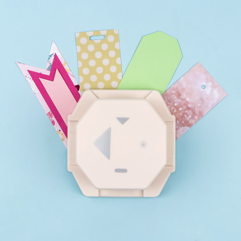 4 in 1 Tag Punch, Craft Corner Punch Paper Cutter Portable Corner Hole Punch for Srapbooking, Y Craf