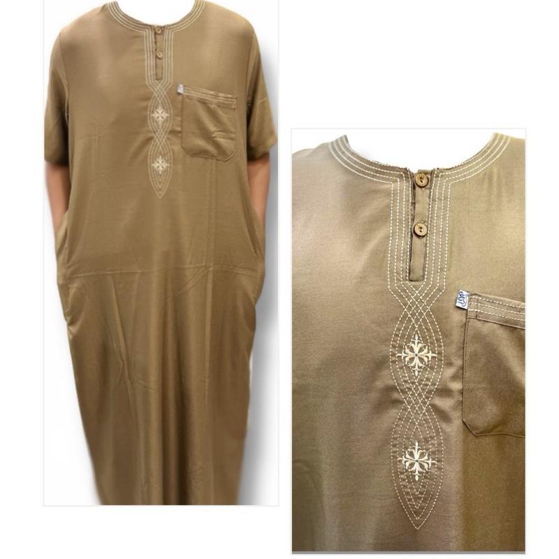 Ready gamis ikaf / jubah ikaf dewasa impor Saudi lengan pendek