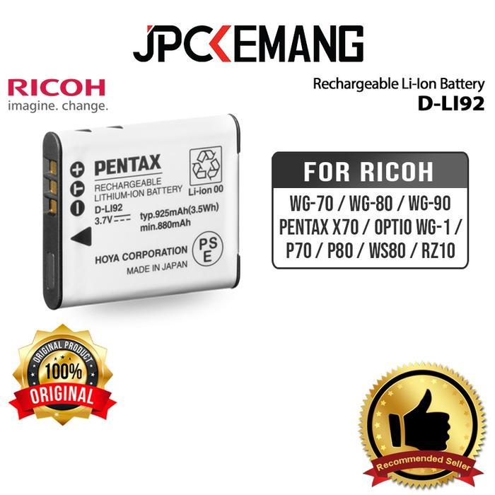 Ricoh D-LI92 Rechargeae Battery for Ricoh WG-90 WG-80 WG-70 Ricoh Pentax D-LI92 for WG90 WG80 WG70 L