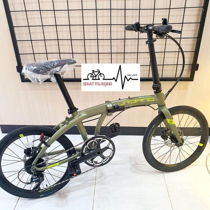 PEROMO SPESIL SEPEDA LIPAT POLYGON URBANO 5. SELI FOLDING BIKE - Green 2022