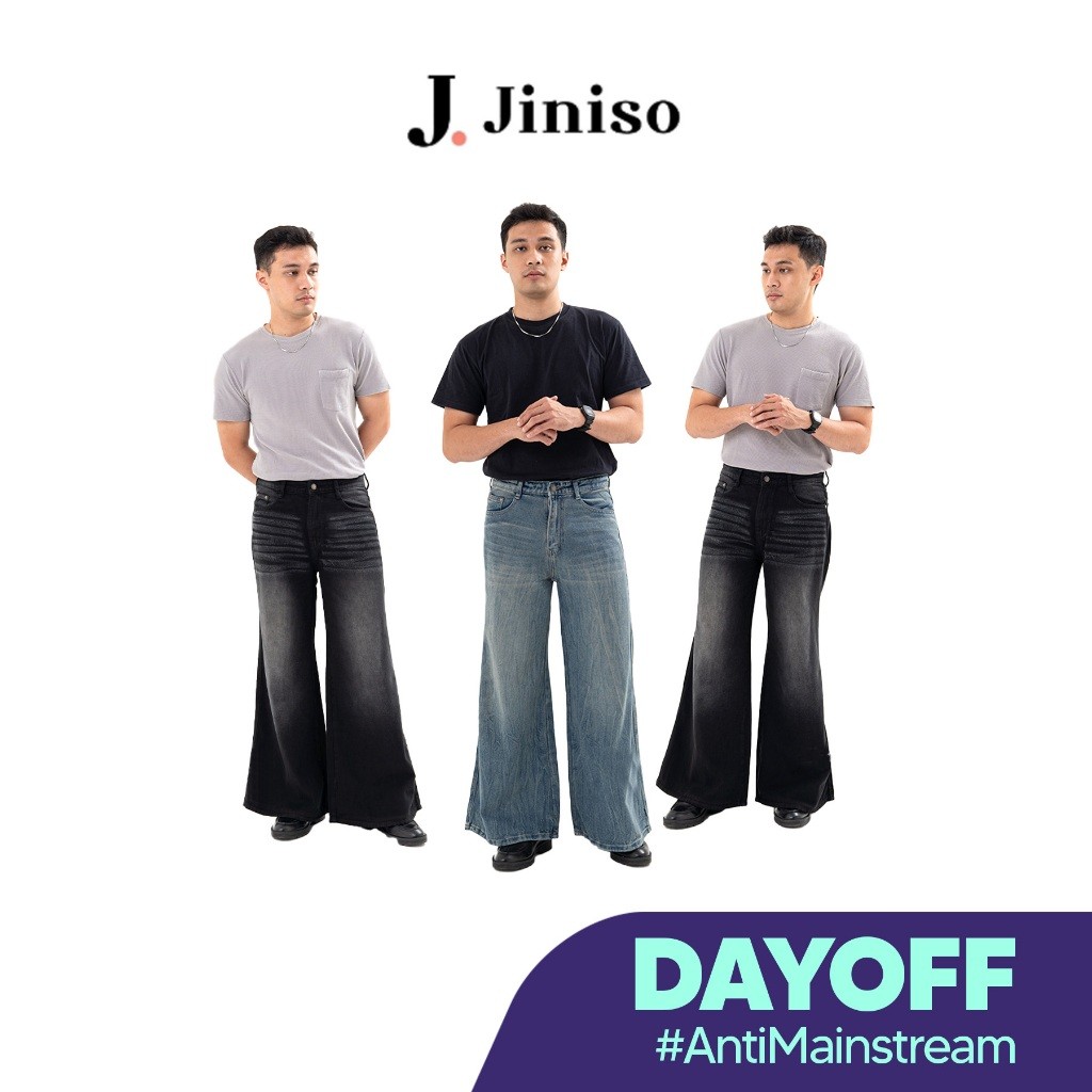JINISO Bootcut Denim Jeans Pria