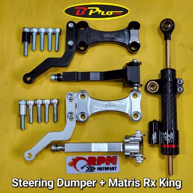 Bracket Stabilizer Rx King Bpro dan Stabilizer Matris Steering Dumper Damper Rx King