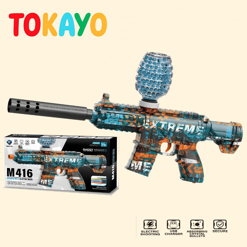 Tokayo Mainan Water Gel Blaster M416 Elektrik Bubble WaterGel Aman Anak Laki Laki Kado Ulang Tahun