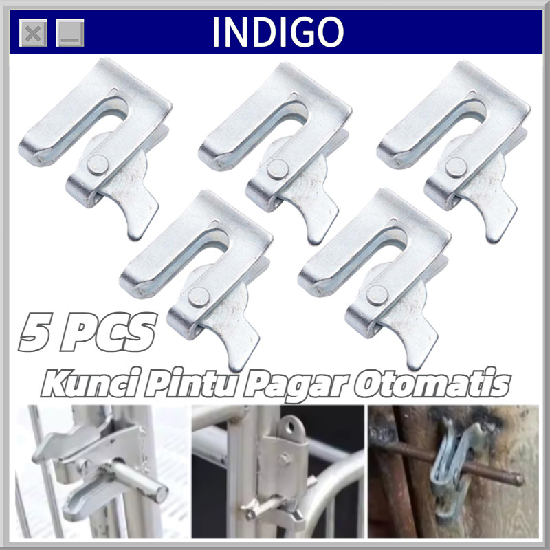 Isi 5pcs Kunci Otomatis Untuk Pagar Taman Pertanian Grendel Gembok Selot Pintu Pagar