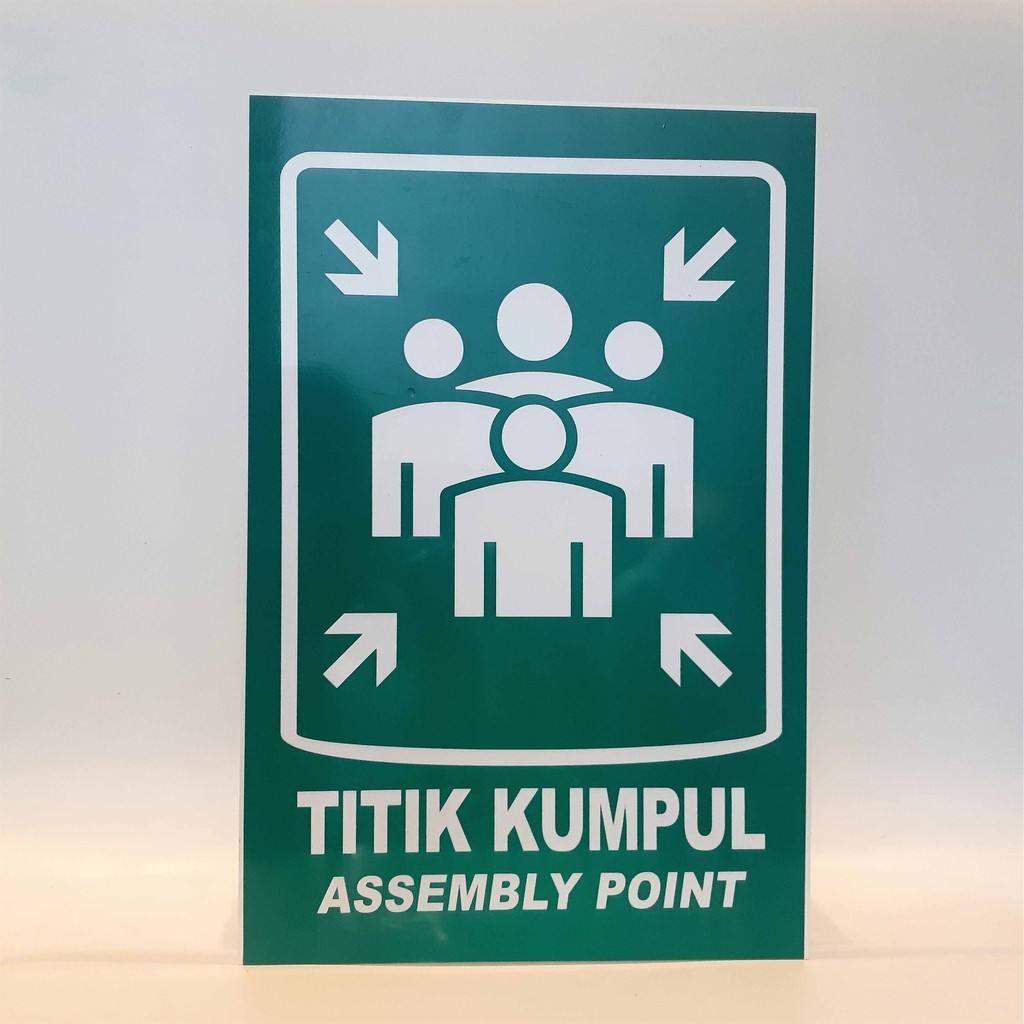 Papan Akrilik Titik Kumpul, Papan Titik Berkumpul, tanda Titik Kumpul