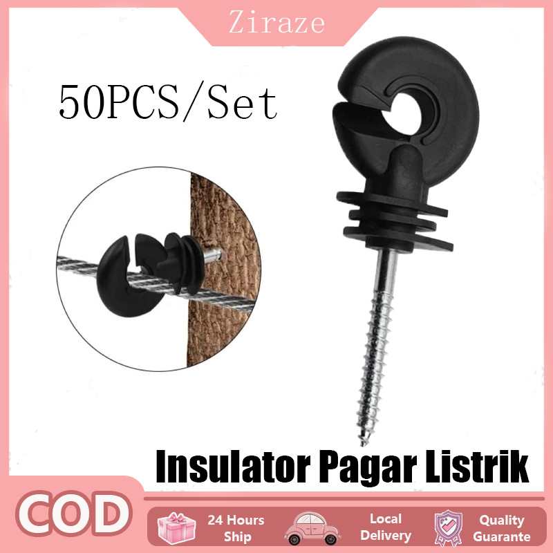 50PCS Insulator Pagar Listrik / Ring Insulator Jalur Kawat Pagar Listrik Paket / Set Electric Fence 