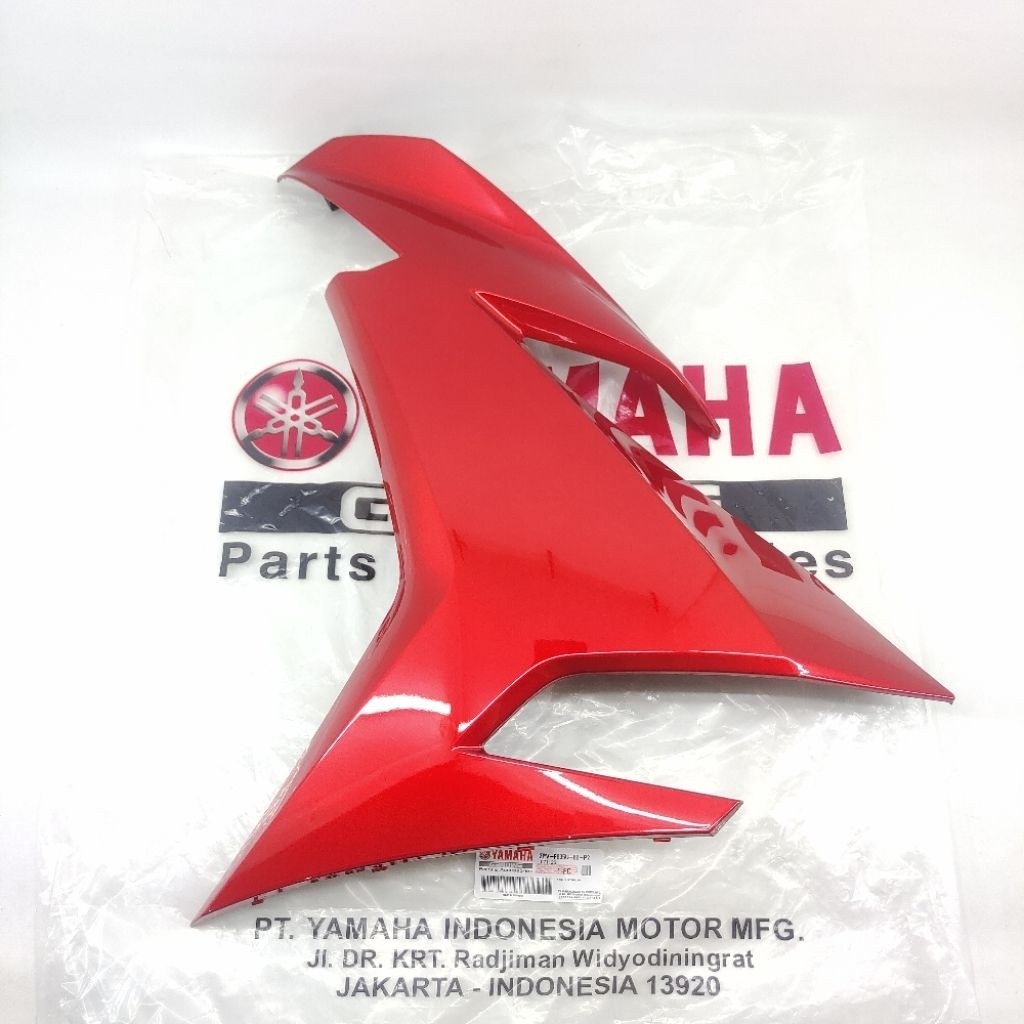 Cover Legshield Leksil Legsil Sayap Luar Kiri Yamaha Jupiter MX King - MX King 2019 Merah Original 2