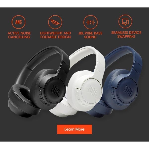 TERBARU JBL TUNE 700BT T700 HEADPHONE NIRKABEL DENGAN SUARA PUREBASS, HEADSET STEREO EKSTRA