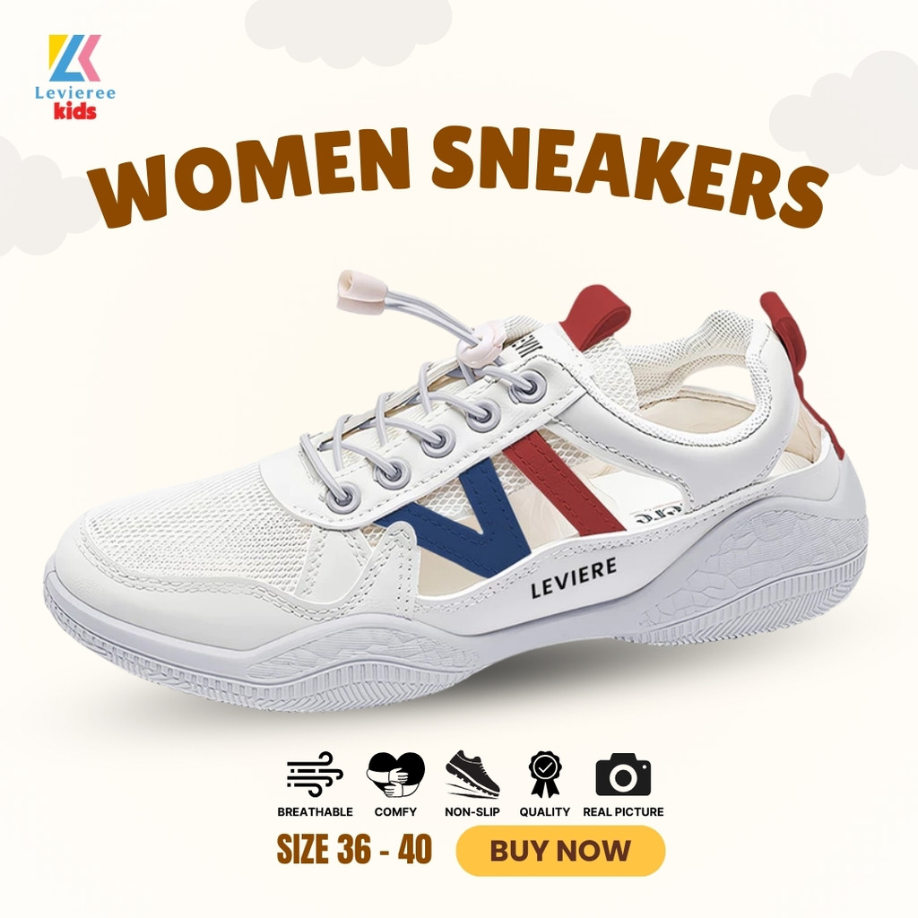 LVRkids Jisoo Sepatu Sneakers Wanita Putih Premium LV0462