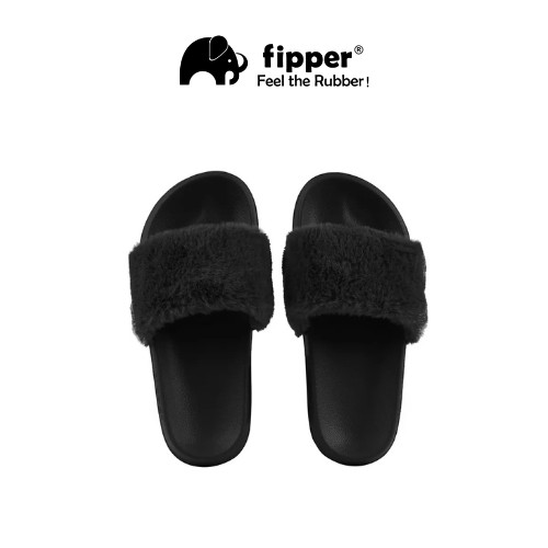 Fipper - Slip On Fluff Black / Black / Metallic Bronze
