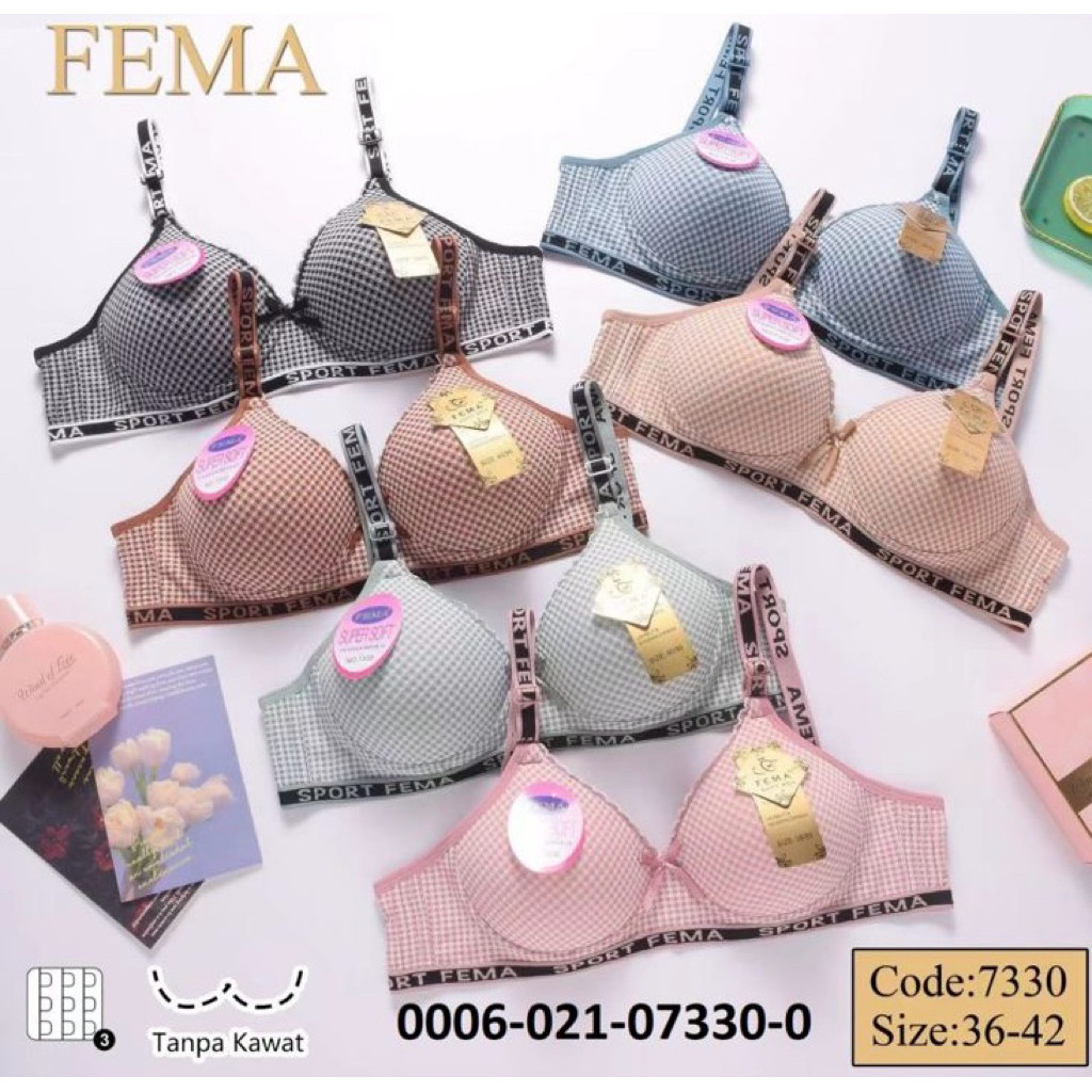 JONSTORE 3pvs BH  FEMA KOTAK RENDA JUALAN CUP B KAIT  23 BH CUP B TANPA KAWAT KOTAK FEMA