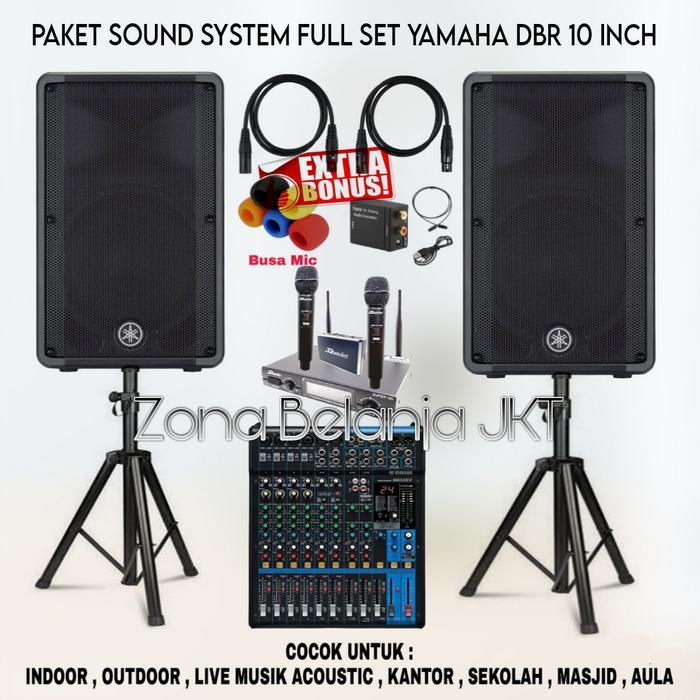 Paket Sound System Indoor Outdoor Full Set Yamaha DBR 10 Inch (SET 1)