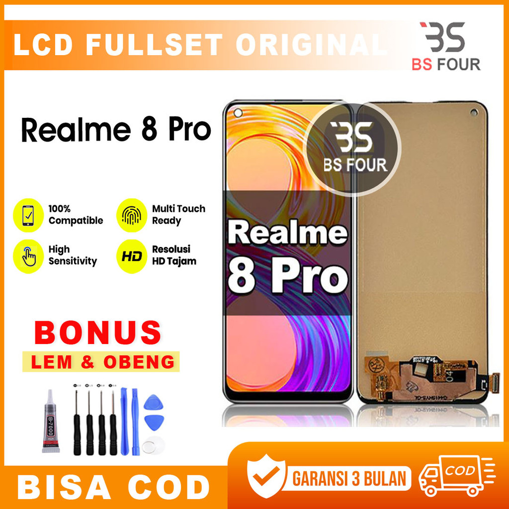 LCD Realme 8 pro Fullset Touchscreen ori COD