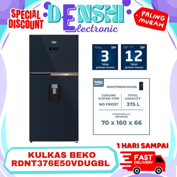 KULKAS BEKO 2 PINTU RDNT376E50VDUGBL  375 LITER INVERTER WATER TANK DISPENSER NO FROST | KULKAS NAVY