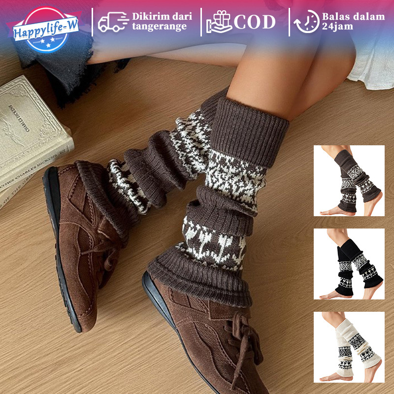 Kaos Kaki Warmer Betis Winter Socks Leg Warmer Wanita