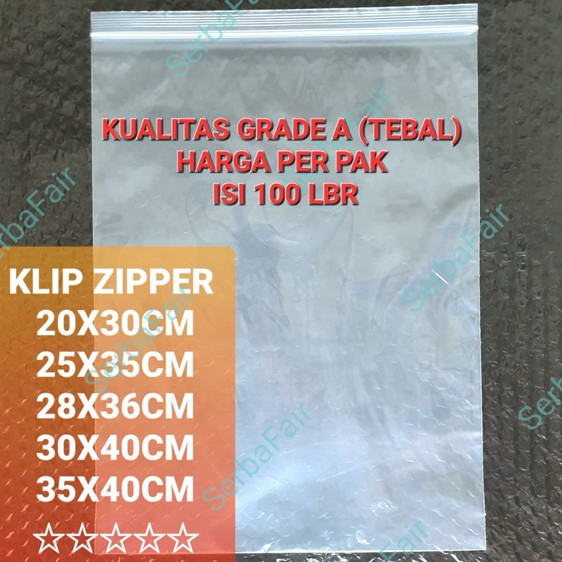 Plastik Klip Zipper Tebal 06 Premium Zip Lock Packing Baju Hijab Distro Isi 100 Lembar Ori