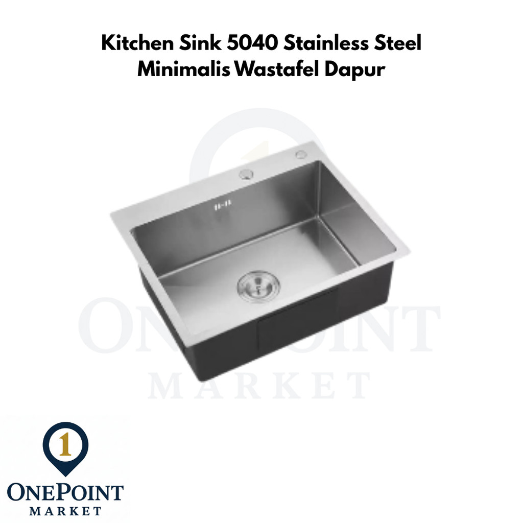 Kitchen Sink 5040 Stainless Steel Minimalis Wastafel Dapur