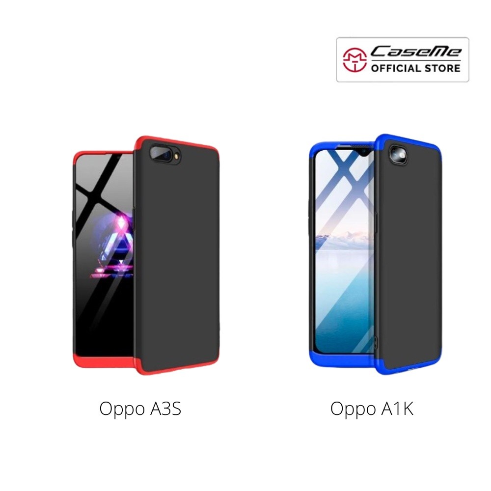 Casing OPPO A3S A1K GKK Original Hard Case 360 Shockproof Tahan Banting
