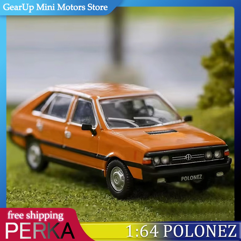 New Perka 1:64 Polski Fiat 125p Classic Sedan Diecast Alloy Model Car Vintage Polonez Collection Dis