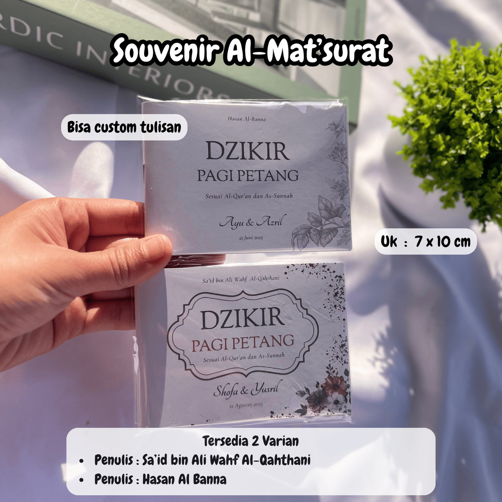 SOUVENIR CUSTOM DZIKIR PAGI & PETANG | Souvenir Custom Wedding  Nikah Lucu Unik Murah Aesthetic berm