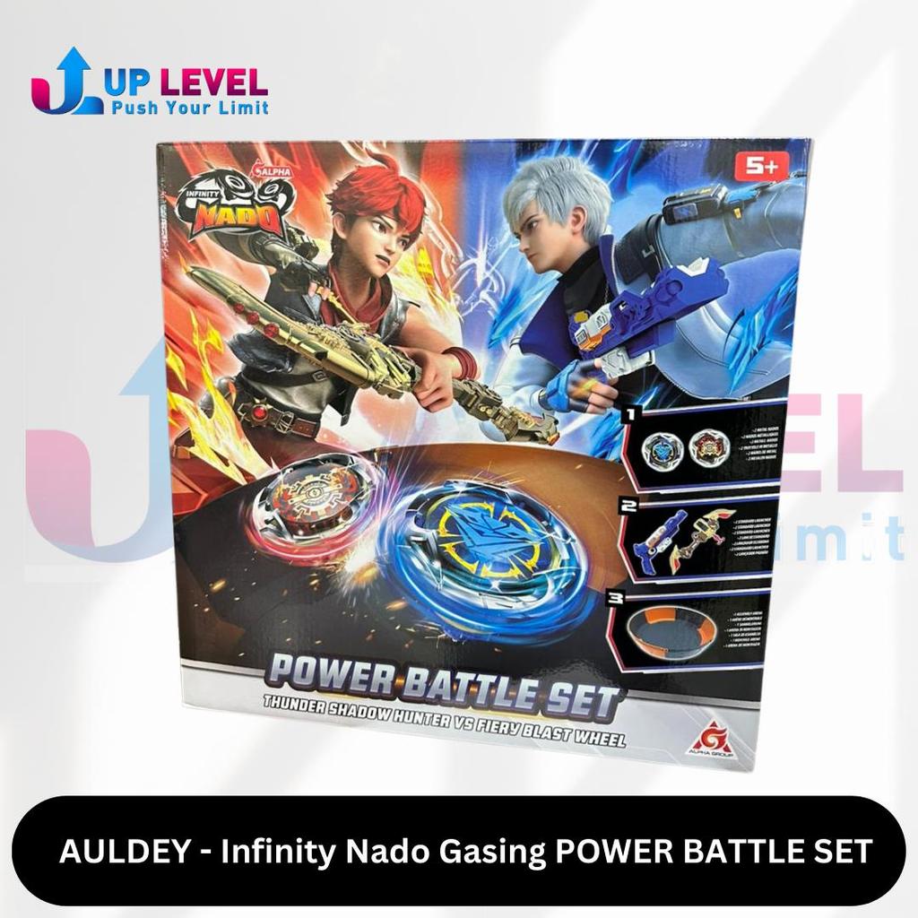 AULDEY - Infinity Nado Gasing Power Battle Set - Gasing Battle with Arena