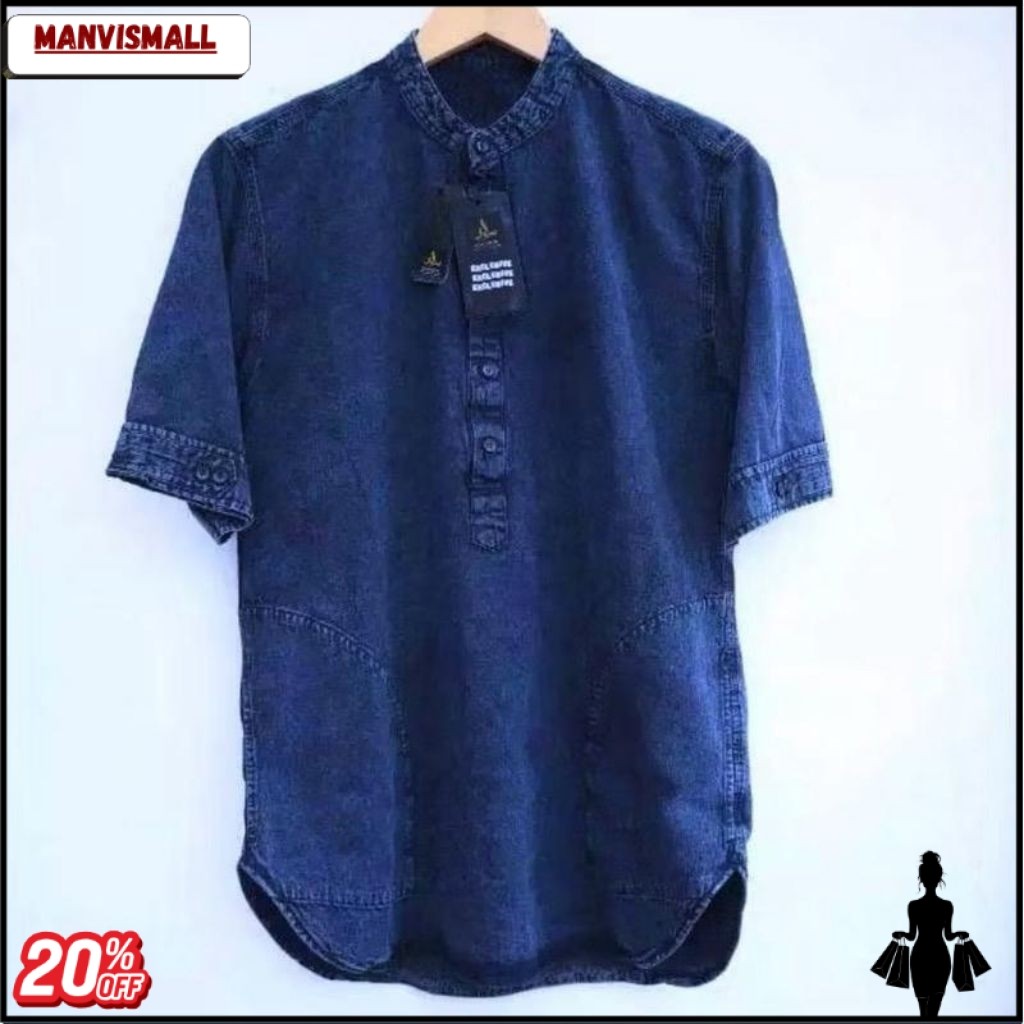 Baju Koko Kurta Jeans Premium Koko Kurta Pakistan Lengan Pendek Pria Dewasa