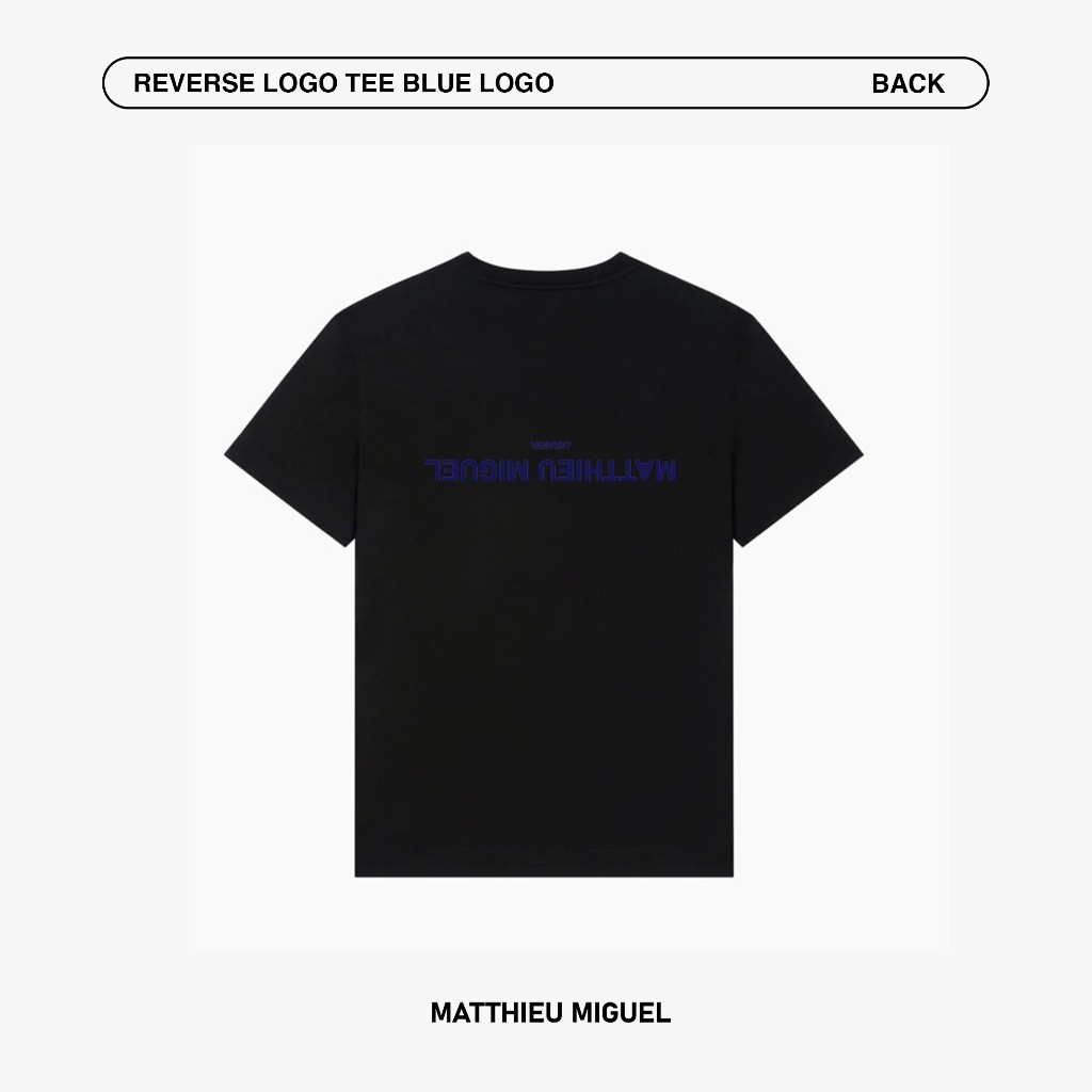 (COD) MATTHIEU MIGUEL - REVERSE LOGO TEE BLUE LOGO - BLACK