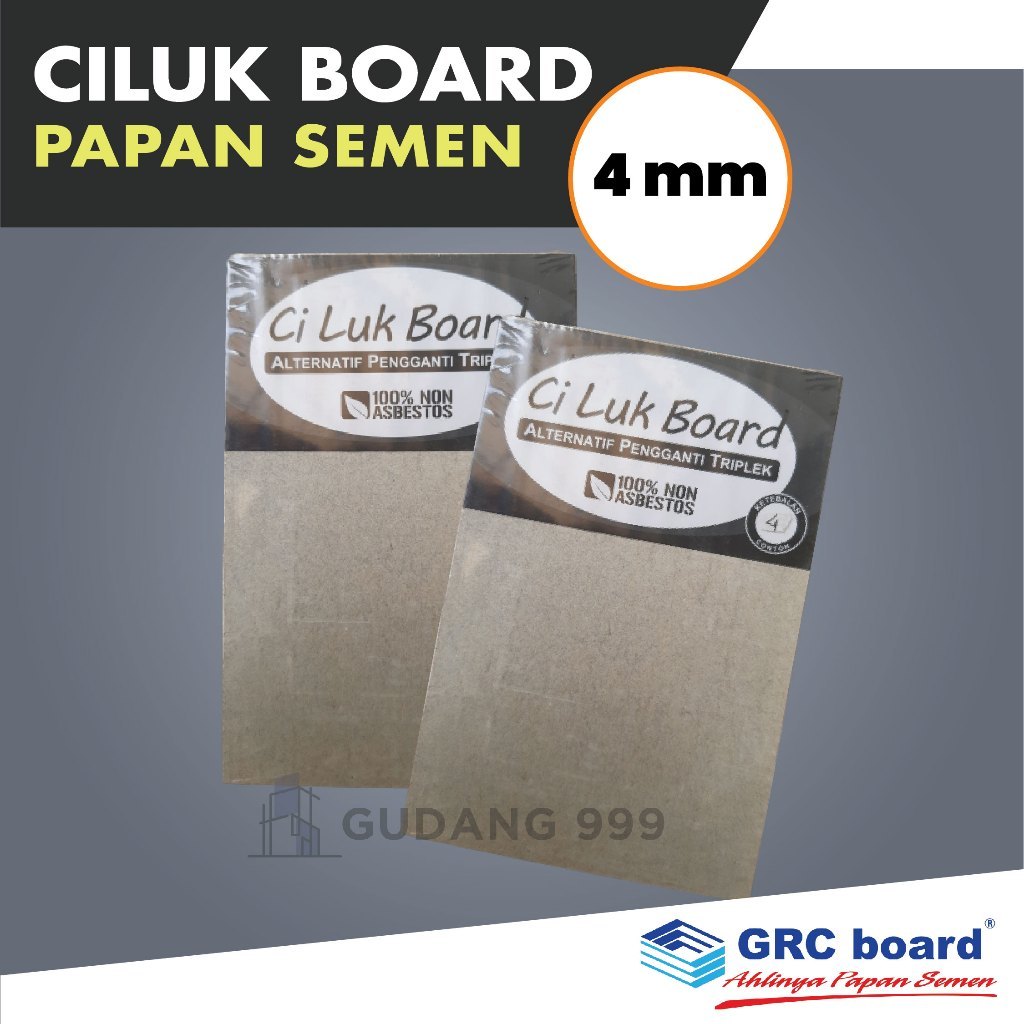 SWS GRC Board 4mm / Papan GRC / Ciluk Board / Papan Semen / Semen Board