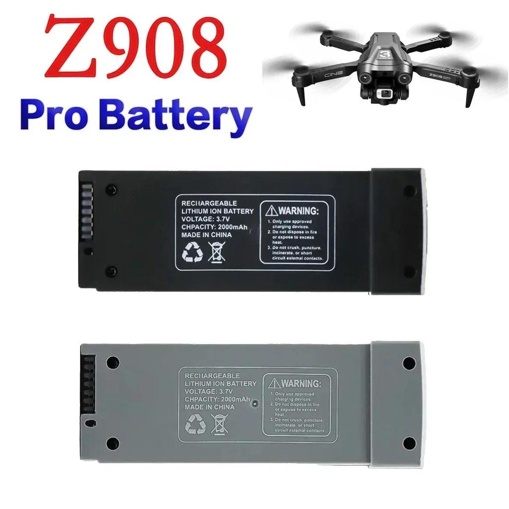Z908 Pro MAX Battery for Z908 PRO MAX RC Plane 3.7V 2000MAh Oringal Z908 MAX Grey/ Black Battery