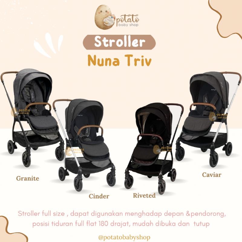 Nuna Triv Stroller Bayi - Kereta Dorong Reversible