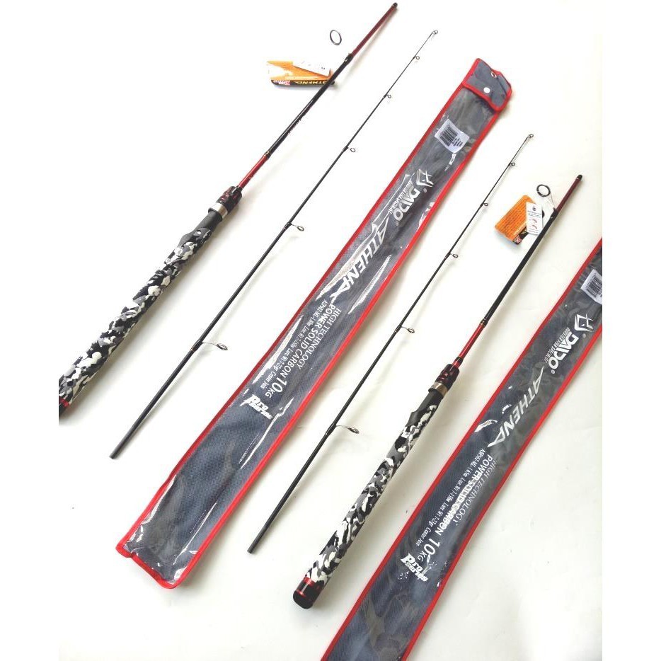 Joran Pancing Daido Athena Pro Series 165cm dan 180cm Carbon Solid 10Kg 12 Kg 15Kg Fuji
