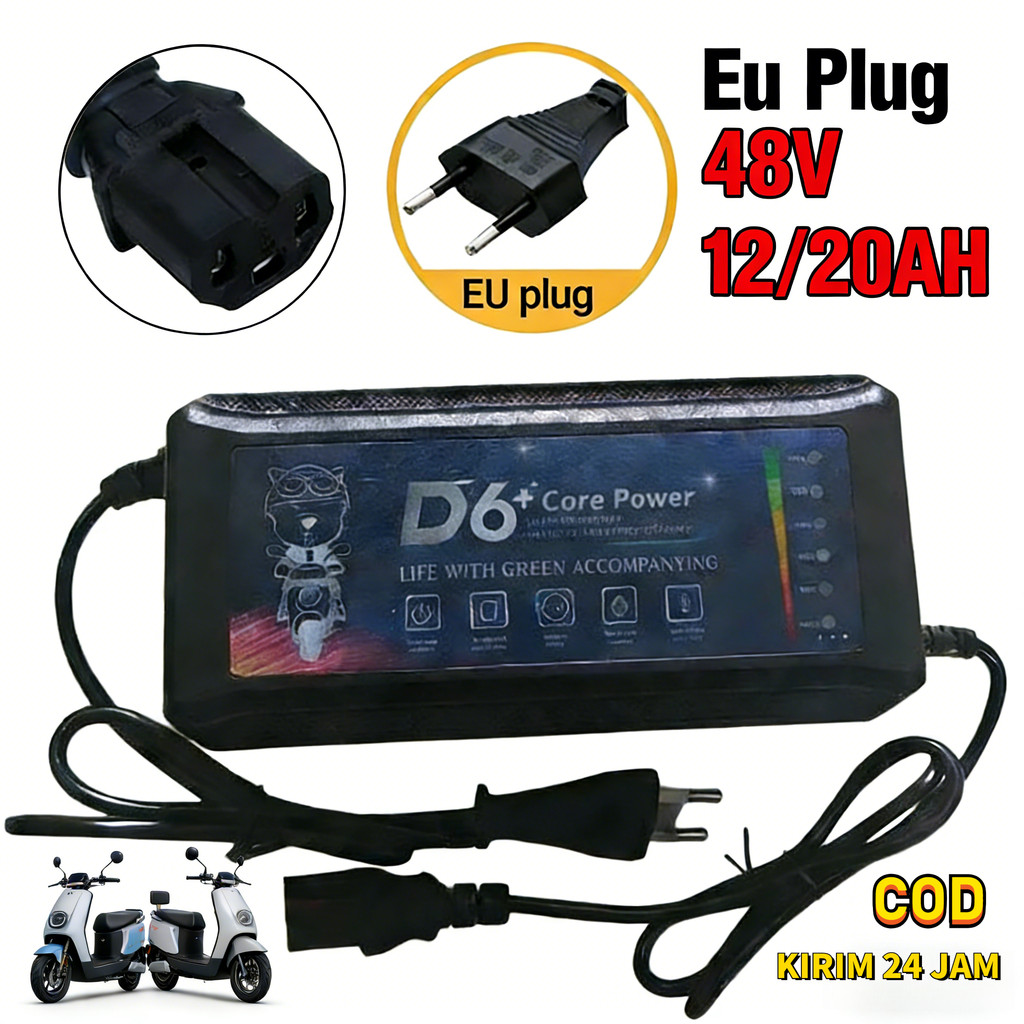 Charger Universal Sepeda Listrik 48V 12Ah/20Ah - Untuk Selis Uwinfly Exotic Goda Viar Saige - Cocok 