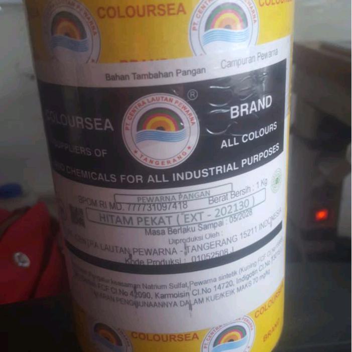 Pewarna Makanan Bubuk Dark Black (Hitam) 202130 Merk Coloursea