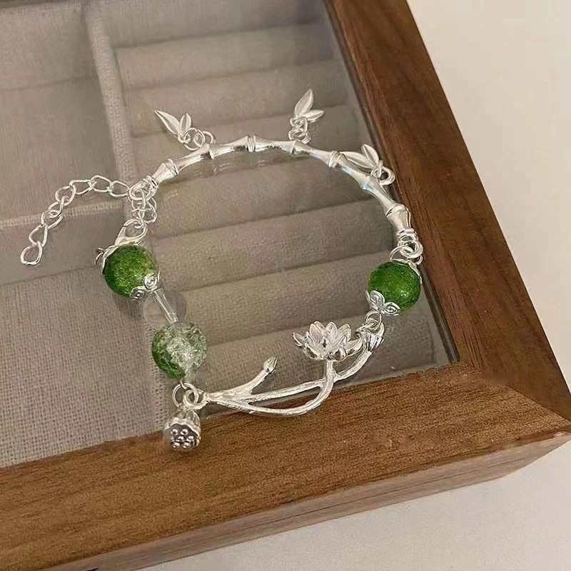 Gelang Aesthetic Bambu Lotus Gelang Fashion Kekinian